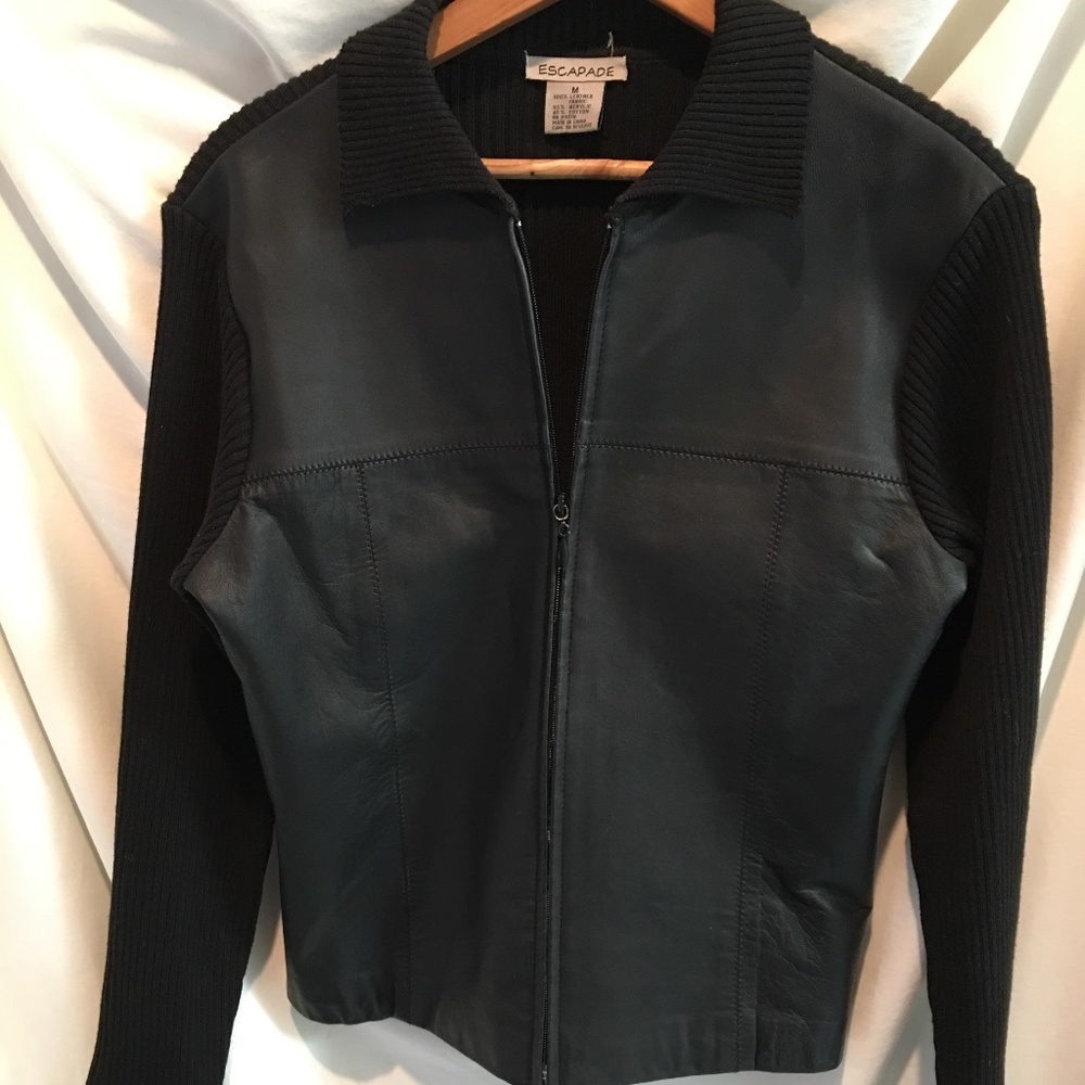 Escapade Leather Knit Sweater
